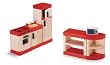 Pintoy: "Kitchen Set" Dollhouse Furniture Wooden Accessory Set compatible with Doll Houses from Pintoy, Plan Toys, etc.