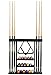 Flintar Wall Mount Cue Rack, Premium Quality Made in Taiwan, Billiard Pool Cue Stick Holder, Real Solid Hardwood, Improved Direct Wall Mounting, Black Finish