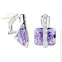 STUDIO 925: *AMETHYST CZ FIREBOLT EARRINGS*