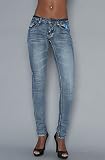 Luxirie by LRG The Girl Scout Patch Skinny Jean in Medium Blue Wash,Denim for Women