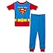 Boys Little Heroes Batman and Superman 4 Piece Cotton Pajama Set, Toddler Sizes 2T-4T