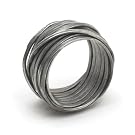 Silver Oxidised Wrapped Ring By Disa Allsopp (Size M)