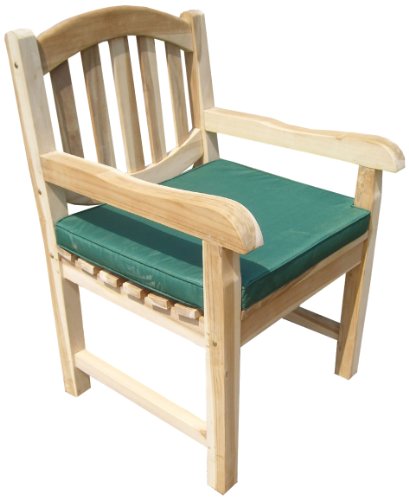 Ambientehome 62596 Sitzauflage f&uuml;r Stuhl, Ma&szlig;e ca. 58 x 50 x 4 cm, dunkelgr&uuml;n