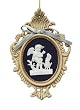 4.5" Ivory Victorian Style Frame with Cherub & Cauldron Christmas Ornament