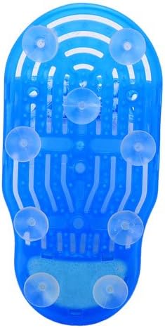 Feet Foot Scrubber Brush Massager Bristles Slippers with Built-in Pumice Stone Suction Cups Single