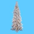7.5' Pre-Lit Frosted Glacier Fir Artificial Half Christmas Tree - Clear Lights