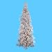 7.5' Pre-Lit Frosted Glacier Fir Artificial Half Christmas Tree - Clear Lights