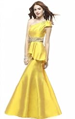 Sexy High-Low-Hem Crystal Crystals Applique Lace Beaded Chiffon/Taffeta/Tulle Evening Dress/Prom Dress 