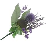 41fpeiDaGBL. SL160  Buttonhole   Purple Thistle, Green Ribbon