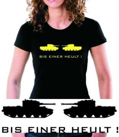 Coole Fun T-Shirts BIS EINER HEULT  Damen t-shirt GIRLY, schwarz, Grösse: L