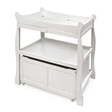Sleigh Changing Table with Cart - White by Badger Basket