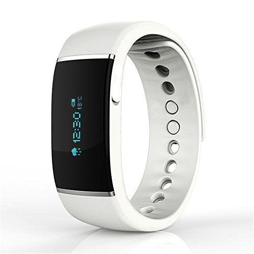 Apltch® New S55 Smart Bracelet IP67 Waterproof Tracker Health Wristband Pedometer Calories Fitness Tracker Call reminder Sleep Monitor Smartband For Android IOS(White)