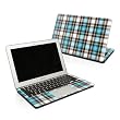 Turquoise Plaid Design Skin Decal Sticker for Apple MacBook 13"" (Black or White Polycarbonate w/SEPARATE TRACKPAD)