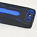Motorola Droid Razr (XT912) Premium Heavy Duty Hybrid Case (Outer Silicone + Durable Thick Inner Hard Protector Shell Case W/Kickstand) - Blue on Black