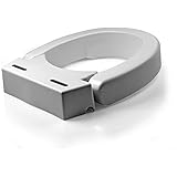 Ableware Hinged Elevated Toilet Seat, Elongated