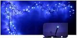 Guirlande lumineuse 192 lampes LED Bleu digital 9.55 mètres d'éclairage et 8 jeux de lumière