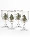 Spode Christmas Tree Pedestal Goblets, Set of 4