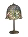 Dale Tiffany TT10379 Flowering Lotus Table Lamp, Antique Bronze/Verde and Art Glass Shade