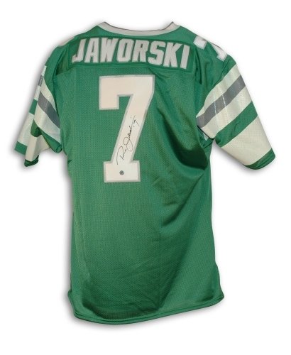 Ron Jaworski Philadelphia Eagles Autographed/Hand Signed Green Throwback Jersey
