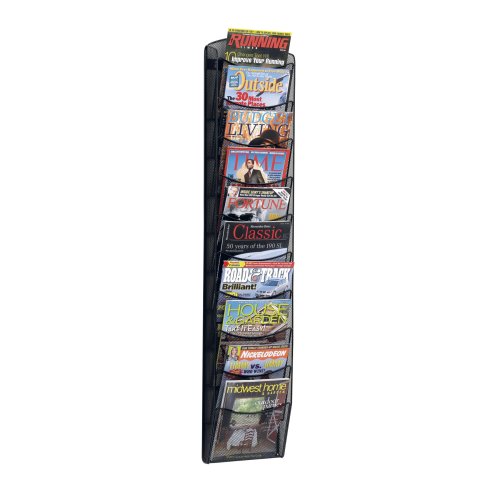 Safco Model 10-Pocket Magazine Rack, Black Onyx (5579)