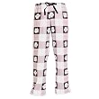 Black and White Check and Paw Print Spirit Fun Print Novelty tie cord flannel cotton pants for lounging, sleep, sports. Unisex relaxed fit,
