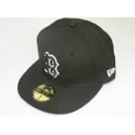 New Era Boston Red Sox Basic Black Black White 59Fifty Size 7 1/2