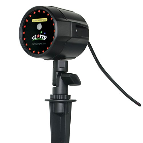 Starry Laser Lights, Red Moving Laser Projector, Projects Thousands of Laser Beams up to Hundreds of Feet to Illuminate. Internal Timer Control for 6 Hours ON and 18 Hours OFF