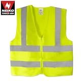 read full review Neiko High Visibility Neon Green Zipper Front Safety Vest with Reflective Strips - Meets ANSI/ISEA Standards, Size XXXL