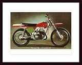Bultaco Pursang MK4 Motorcycle by unknown 18.00X24.00 Framed with Black Wood Frame