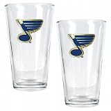 NHL St. Louis Blues Two Piece Pint Ale Glass Set - Primary Logo