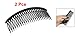 TOOGOO(R) Black Plastic 24 Teeth Hair Comb Clip Clamp 2 Pcs for Lady Girls