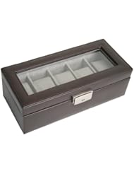 Royce Leather 5 Watch Box (Brown)