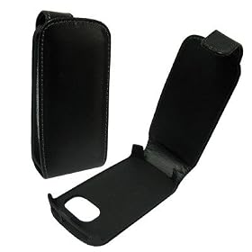 LUPO Black Leather Flip Case for Nokia 5800 XPRESSMUSIC