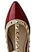 Wild Diva Pippa-35 New Women Pyramid Studded Ankle T-Strap Sandal Ballet Flat Pointy Toe SNJ Shoes