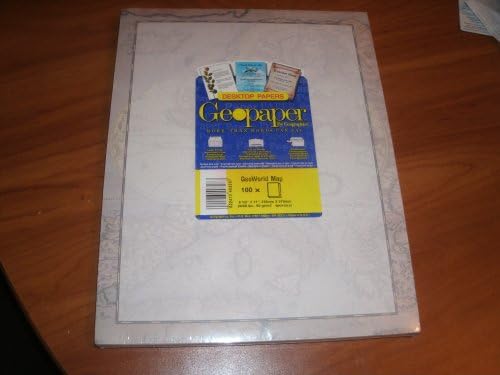 Geographics"GeoWorld" Image Stationery, 24/60 lb., 8-1/2"x11"