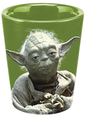 Vandor 99018 Star Wars Yoda Ceramic Shot Glass, Green ,