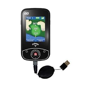 Retractable Usb Cable For The Upro Upro Go Golf Gps With Power Hot Sync And Charge Capabilities - Uses Gomadic Tipexchange Technology