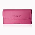 New Fashionable Leather Pouch Protective Carrying Cell Phone Case for LG Fathom Ally VX10000 VX11000 (enV Touch) eXpo GW820 Motorola Cliq XT / Quench CLIQ MB200 HTC G1 Samsung Restore M570 Gravity 3 / Exclaim M550 Gravity T459 / Strike M850 (Instinct HD) HTC Droid Eris ADR6200 Sanyo Incognito SCP 6760 Huawei Tap U7519  HOT PINK by Reiko Wireless
