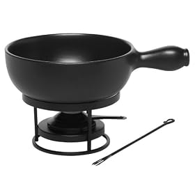 Emile Henry Flame Top Fondue Set, Black by Emile Henry