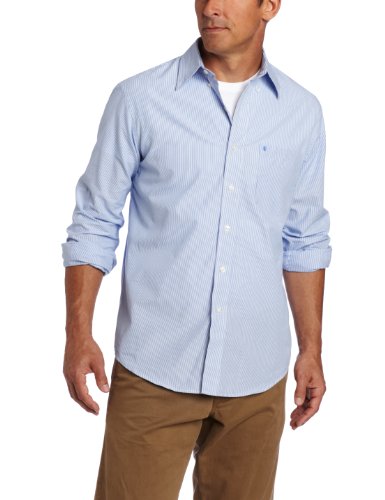 IZOD Men's Big-Tall Long Sleeve Stripe Essential Woven, American Dream, 3X-Large/Tall