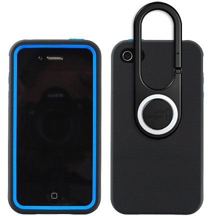 XP Shield iPhone 4/4s Black Rubber Finish with Blue Border