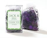 Baby Keepsake: Green Grass Circles Spring Theme Personalized Lavender Potpourri in Or (Set of 20)
