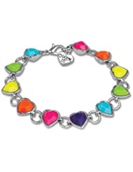 Charm It! Rainbow Multi Heart Bracelet