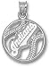 Cleveland Indians Solid Sterling Silver ''INDIANS'' Pierced Baseball Pendant