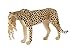 MOJO Cheetah Female with Cub  Toy Figure