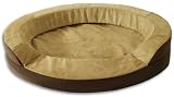 Dolce Vita Therabed Deluxe Oval Heated Pet Bed, Extra Large, 49 x 36 x 8