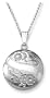 Sterling Silver Engraved Round Locket, 18"