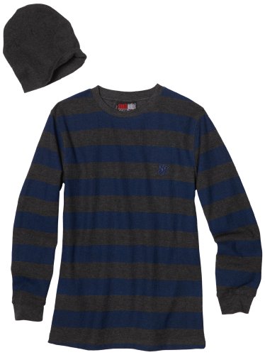 Southpole - Kids Boys 8-20 Stripe Thermal Shirt, Royal, Medium