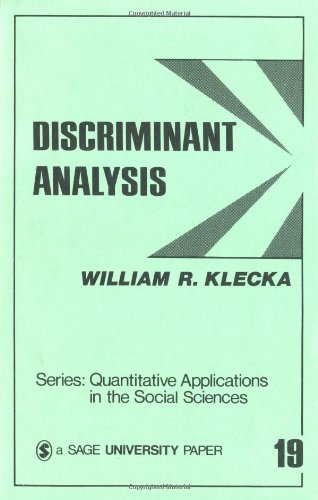 discriminant analysis quantitative applications in the social sciences