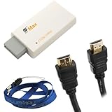 GTMax Wii to HDMI Converter + 10FT Gold Plated HDMI WITH ETHERENT Black cab ....